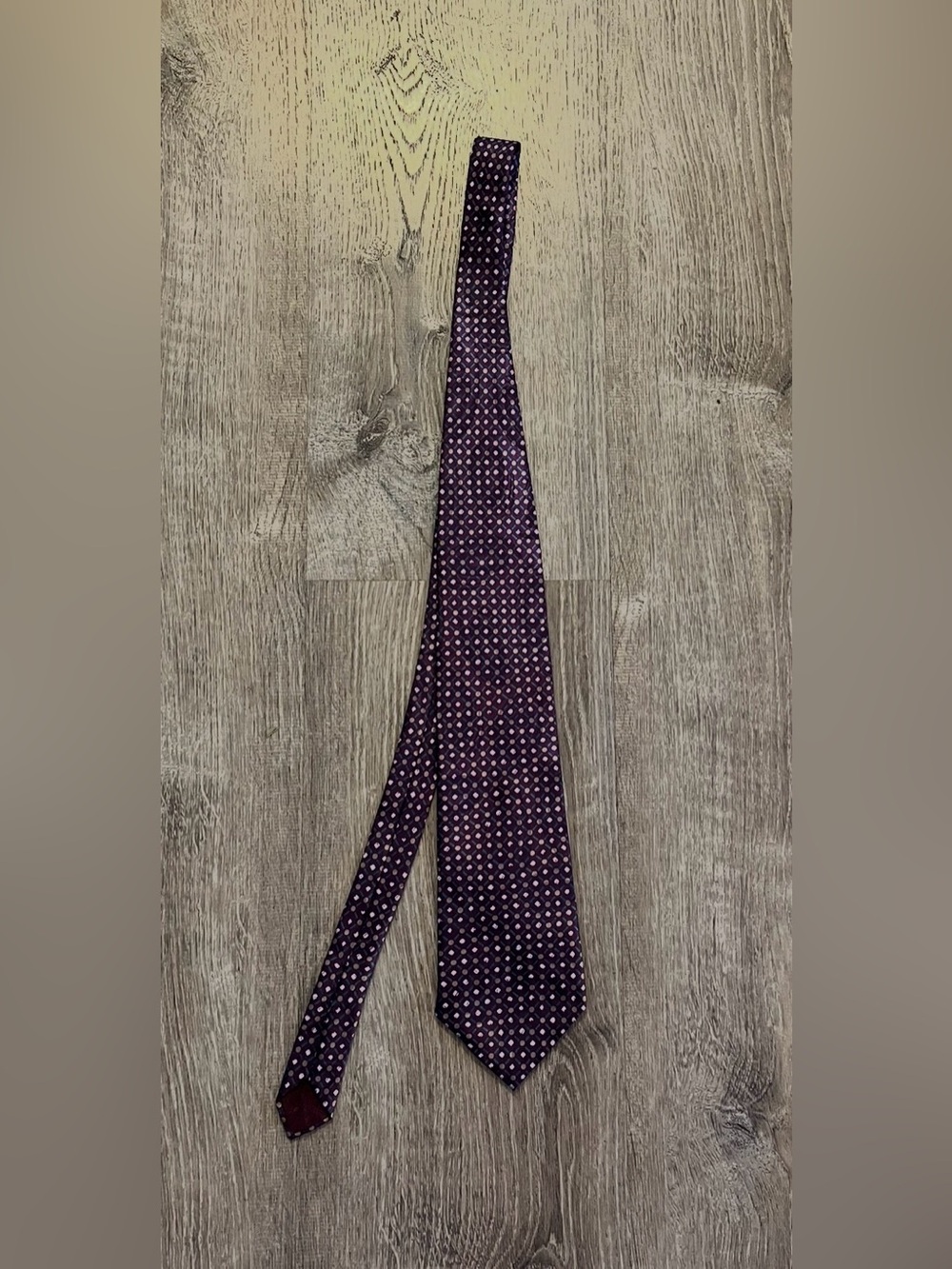 Vintage Christian Dior MONSIEUR men's purple silk necktie